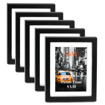 Thole 5 Piece Black Hanging/Tabletop Picture Frame Set (Set of 5)